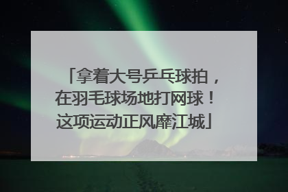 拿着大号乒乓球拍，在羽毛球场地打网球！这项运动正风靡江城