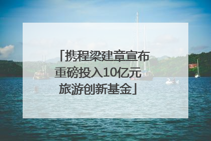 携程梁建章宣布重磅投入10亿元旅游创新基金