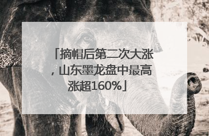 摘帽后第二次大涨，山东墨龙盘中最高涨超160%