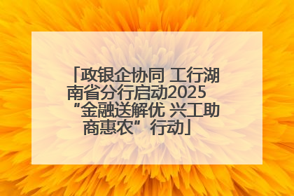 政银企协同 工行湖南省分行启动2025“金融送解优 兴工助商惠农”行动