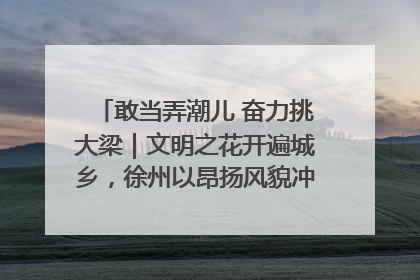 敢当弄潮儿 奋力挑大梁｜文明之花开遍城乡，徐州以昂扬风貌冲刺“万亿之城”