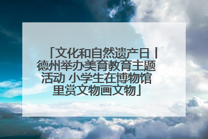 文化和自然遗产日丨德州举办美育教育主题活动 小学生在博物馆里赏文物画文物