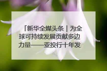 新华全媒头条｜为全球可持续发展贡献多边力量——亚投行十年发展观察（3）