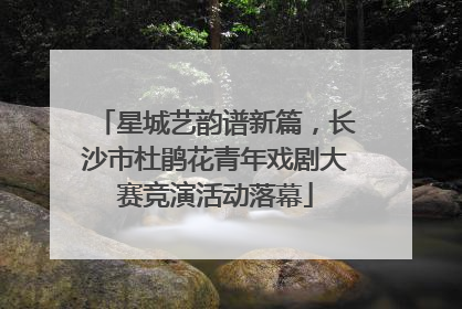 星城艺韵谱新篇，长沙市杜鹃花青年戏剧大赛竞演活动落幕