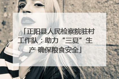 正阳县人民检察院驻村工作队：助力“三夏”生产 确保粮食安全