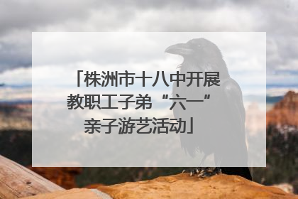 株洲市十八中开展教职工子弟“六一”亲子游艺活动