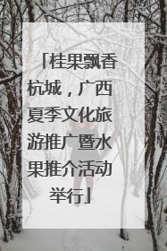 桂果飘香杭城，广西夏季文化旅游推广暨水果推介活动举行