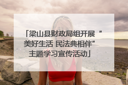 梁山县财政局组开展“美好生活 民法典相伴”主题学习宣传活动