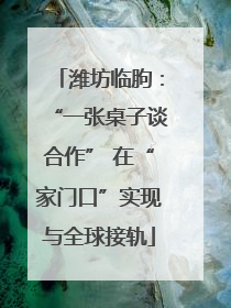 潍坊临朐：“一张桌子谈合作” 在“家门口”实现与全球接轨