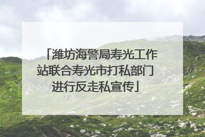 潍坊海警局寿光工作站联合寿光市打私部门进行反走私宣传