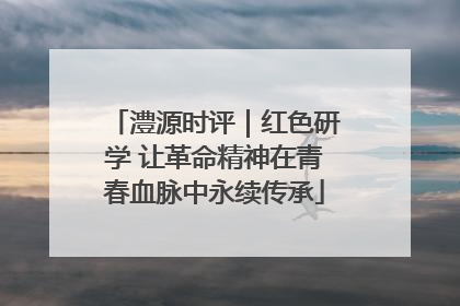澧源时评｜红色研学 让革命精神在青春血脉中永续传承