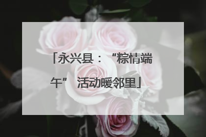 永兴县：“粽情端午” 活动暖邻里