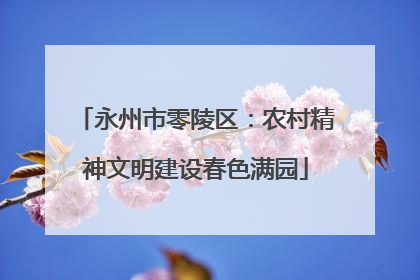 永州市零陵区：农村精神文明建设春色满园