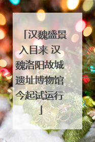 汉魏盛景入目来 汉魏洛阳故城遗址博物馆今起试运行
