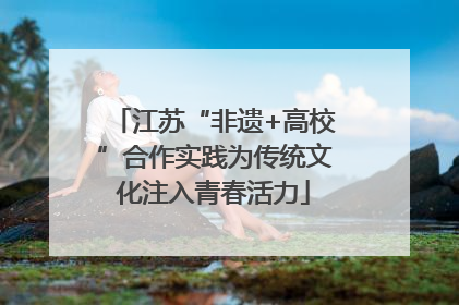 江苏“非遗+高校”合作实践为传统文化注入青春活力