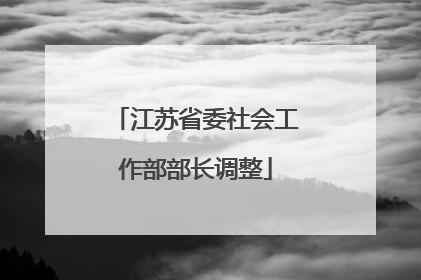 江苏省委社会工作部部长调整