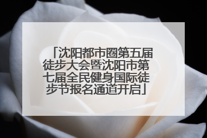 沈阳都市圈第五届徒步大会暨沈阳市第七届全民健身国际徒步节报名通道开启