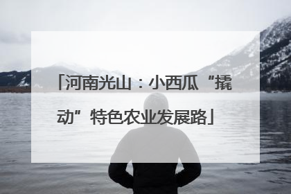 河南光山：小西瓜“撬动”特色农业发展路