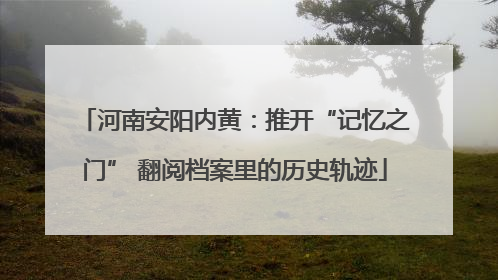 河南安阳内黄：推开“记忆之门” 翻阅档案里的历史轨迹