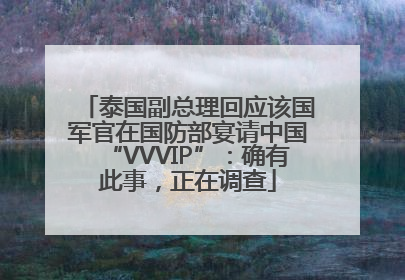 泰国副总理回应该国军官在国防部宴请中国“VVVIP”：确有此事，正在调查
