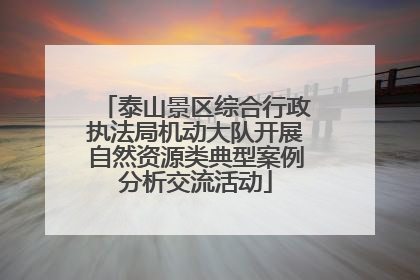 泰山景区综合行政执法局机动大队开展自然资源类典型案例分析交流活动