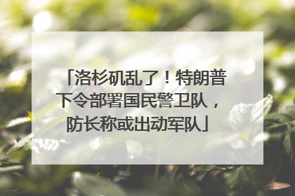 洛杉矶乱了！特朗普下令部署国民警卫队，防长称或出动军队