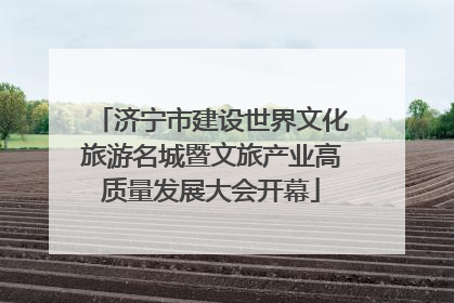 济宁市建设世界文化旅游名城暨文旅产业高质量发展大会开幕