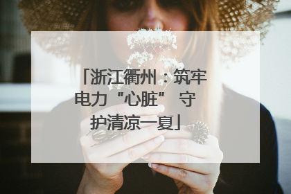 浙江衢州：筑牢电力“心脏” 守护清凉一夏