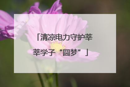 清凉电力守护莘莘学子“圆梦”