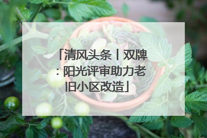 清风头条丨双牌：阳光评审助力老旧小区改造