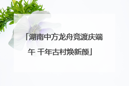 湖南中方龙舟竞渡庆端午 千年古村焕新颜