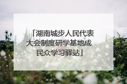 湖南城步人民代表大会制度研学基地成民众学习驿站