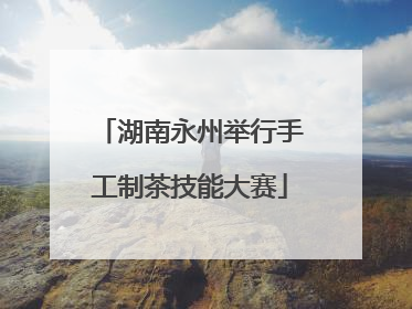 湖南永州举行手工制茶技能大赛