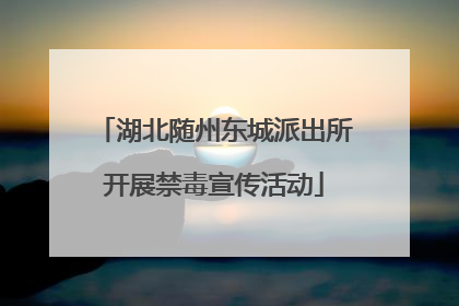 湖北随州东城派出所开展禁毒宣传活动