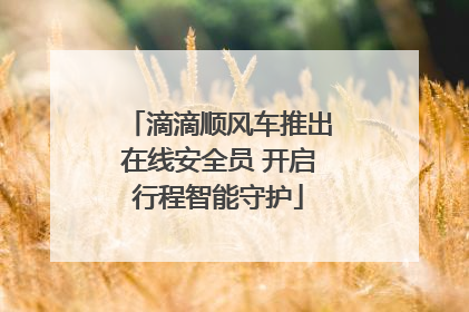 滴滴顺风车推出在线安全员 开启行程智能守护