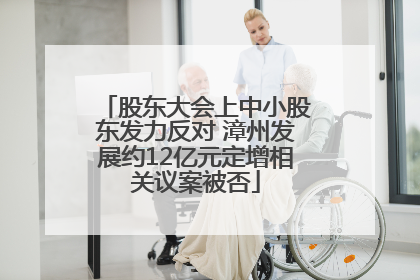 股东大会上中小股东发力反对 漳州发展约12亿元定增相关议案被否