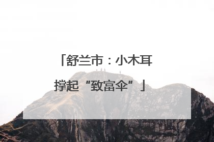 舒兰市：小木耳撑起“致富伞”