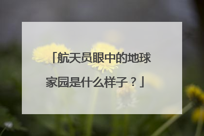 航天员眼中的地球家园是什么样子？