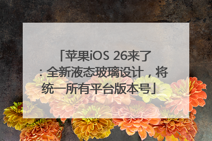 苹果iOS 26来了：全新液态玻璃设计，将统一所有平台版本号
