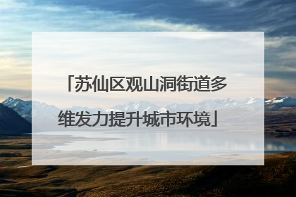 苏仙区观山洞街道多维发力提升城市环境