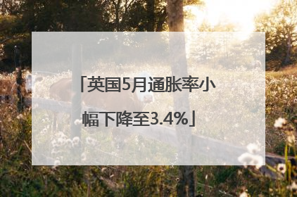 英国5月通胀率小幅下降至3.4%