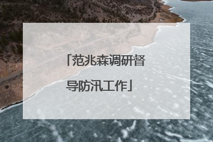 范兆森调研督导防汛工作