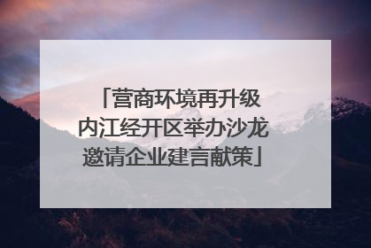 营商环境再升级 内江经开区举办沙龙邀请企业建言献策