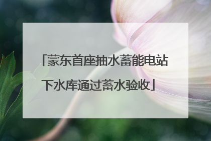 蒙东首座抽水蓄能电站下水库通过蓄水验收