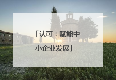 认可：赋能中小企业发展