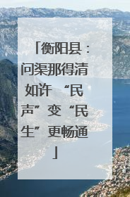 衡阳县：问渠那得清如许 “民声”变“民生”更畅通
