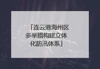 连云港海州区多举措构建立体化防汛体系