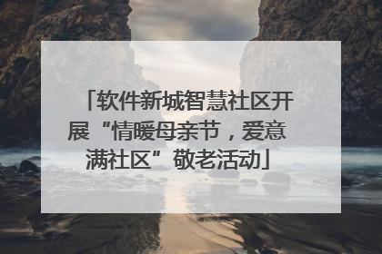软件新城智慧社区开展“情暖母亲节，爱意满社区”敬老活动