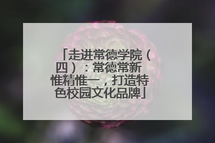走进常德学院（四）：常德常新 惟精惟一，打造特色校园文化品牌