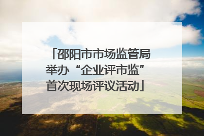 邵阳市市场监管局举办“企业评市监”首次现场评议活动